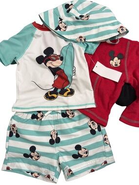 Mickey Mouse 4 Pc Baby Swim Set